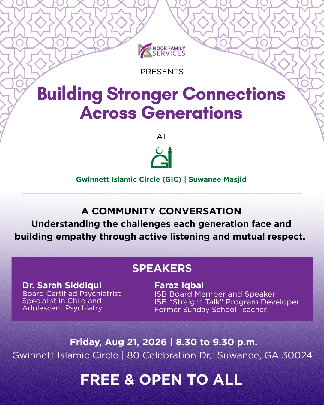 Friday Family Night: Building Stronger Connections Across Generations with Noor Family Services